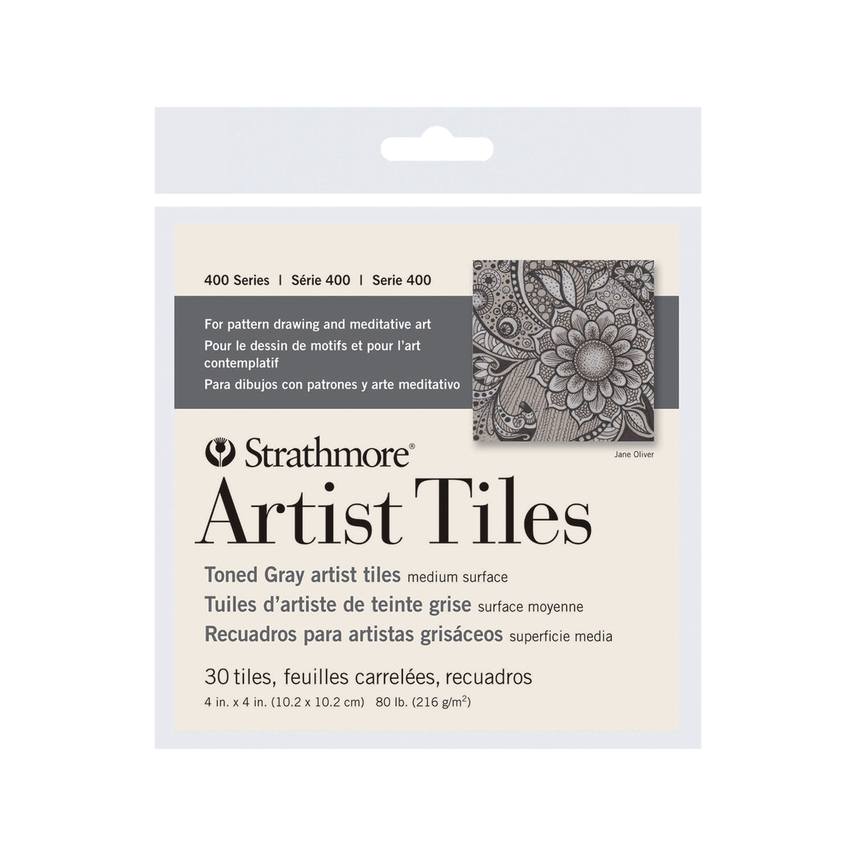 ARTIST TILES TONED GRAY 4x4 30-PACK