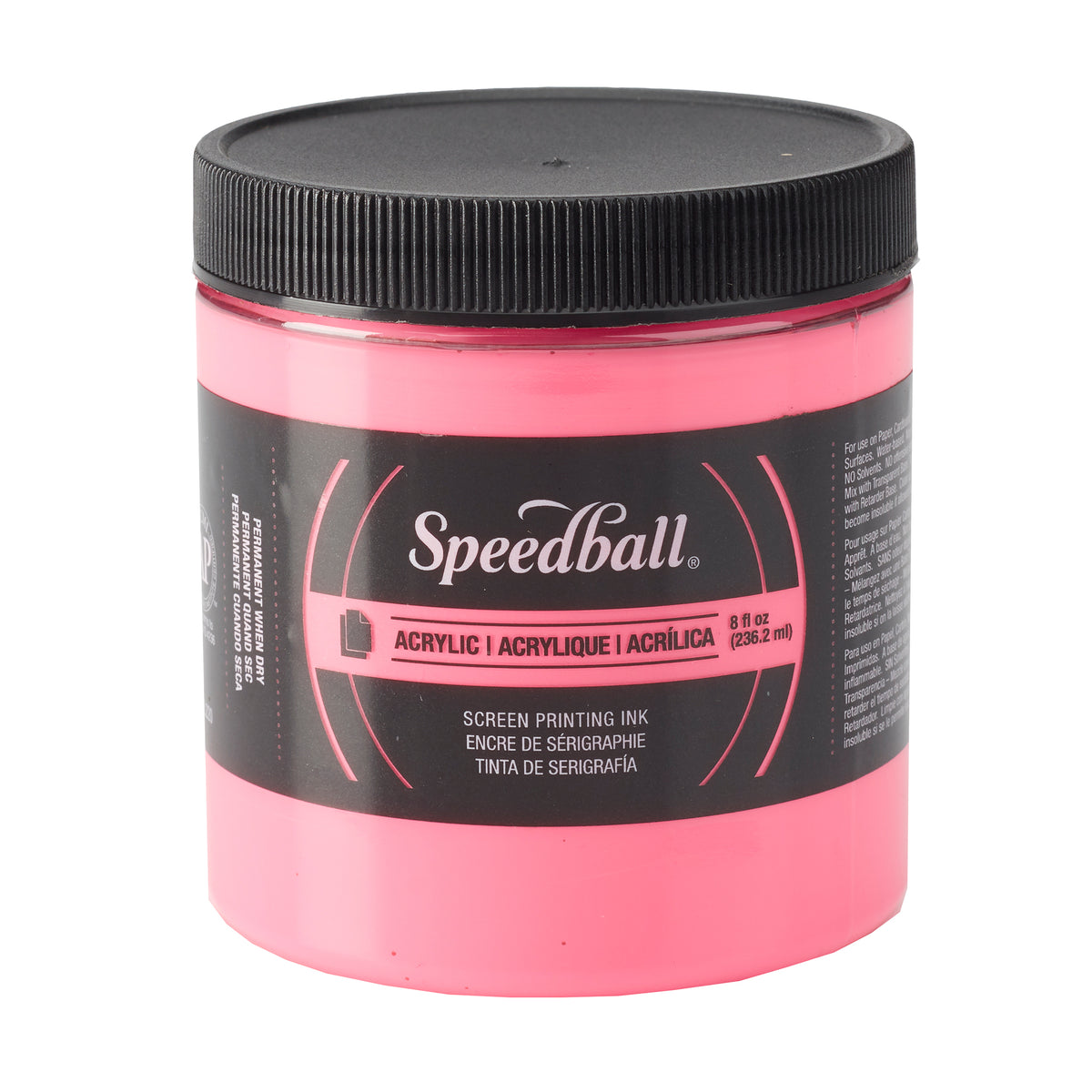 ACRYLIC SCREEN PRINTING INK 8oz FLUORESCENT HOT PINK