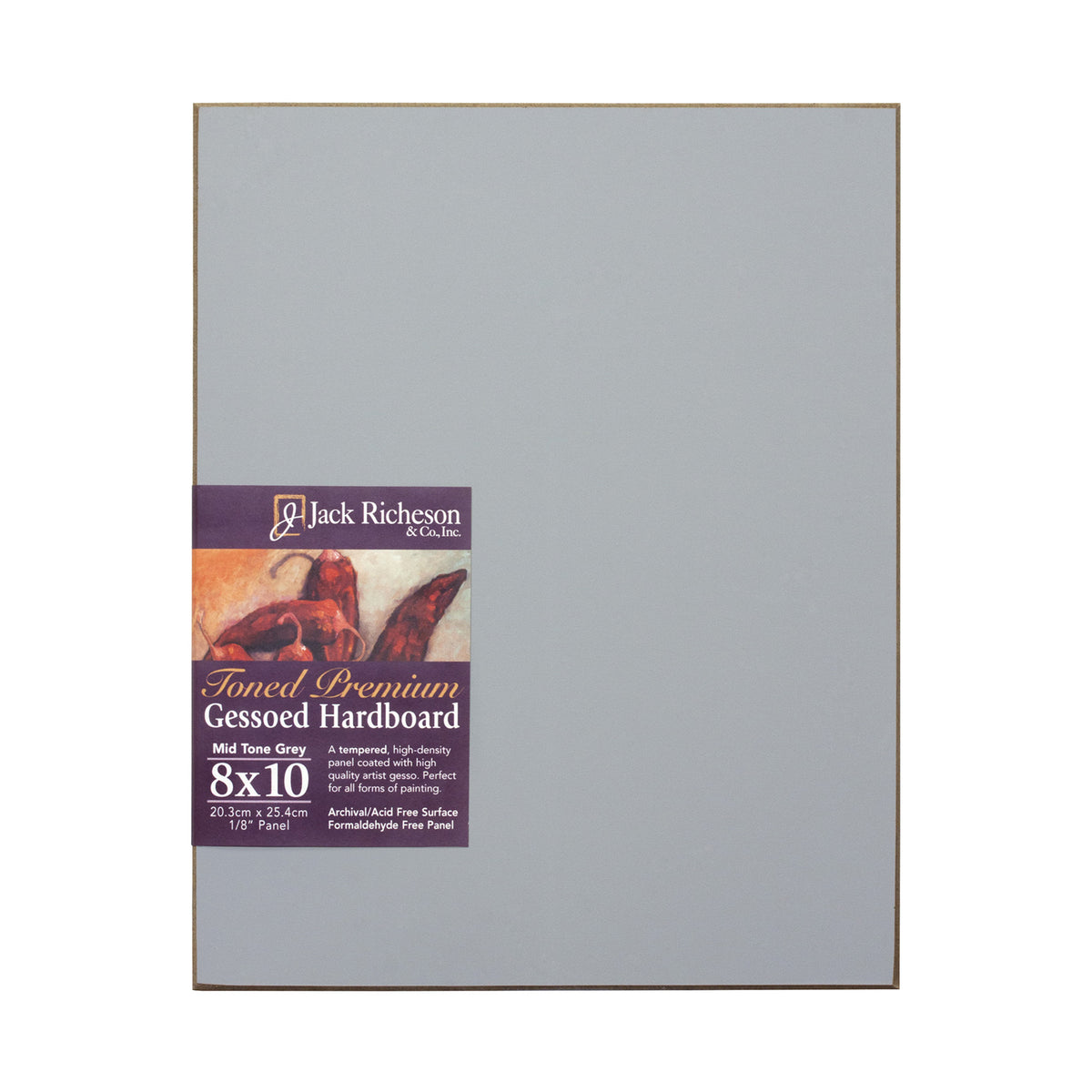 GESSOED GREY PANEL 8X10