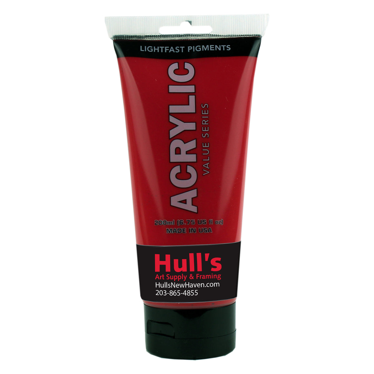 HULLS ACRYLIC 200ml TUBE PRIMARY RED