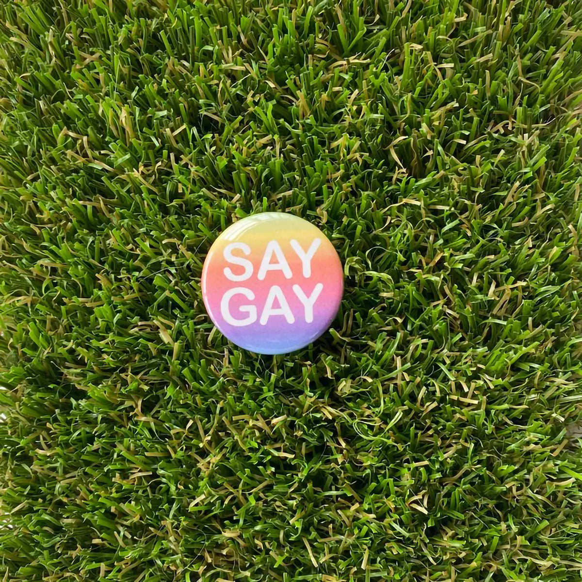 DDD BUTTON PIN - SAY GAY