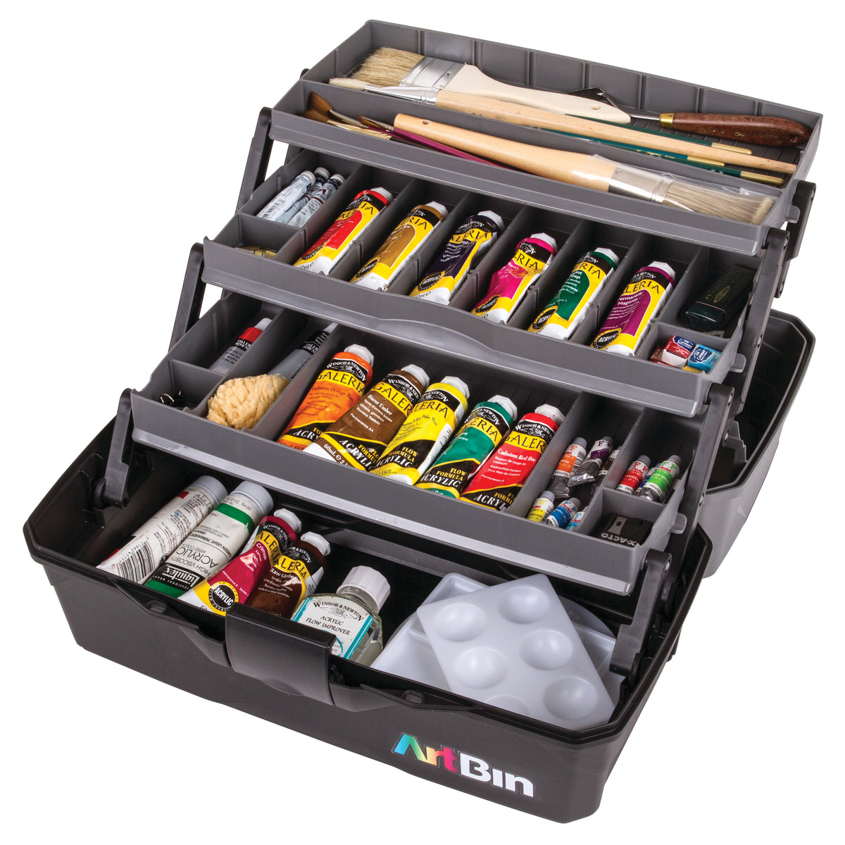 ARTBIN THREE TRAY ART SUPPLY BOX 9 X 15.75 X 8.375