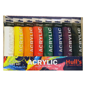 HULLS ACRYLIC 75ml TUBE SET/8