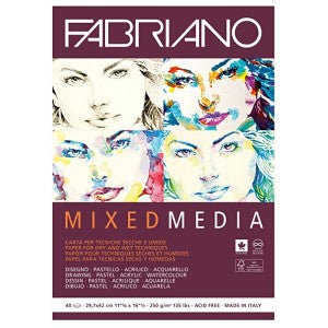 FABRIANO MIXED MEDIA PAD 8.25X11.75
