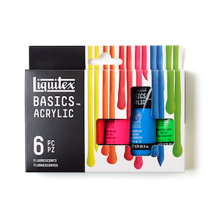 BASICS ACRYLIC FLUORESCENT SET 6x22ml