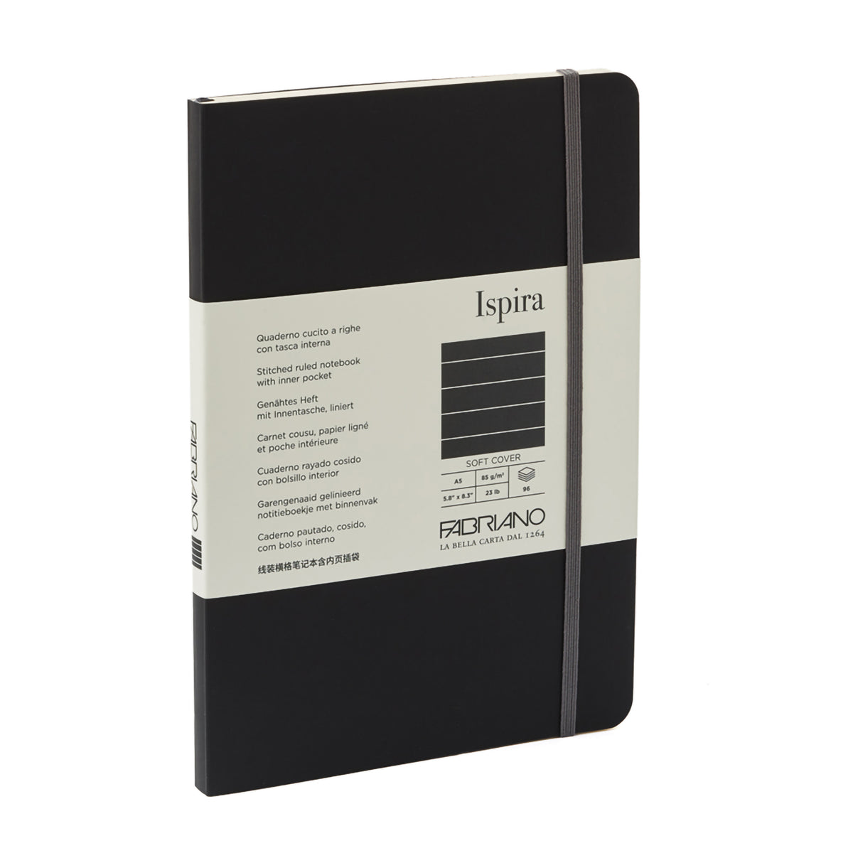 ISPIRA SOFTCOVER A5 LINED BLACK