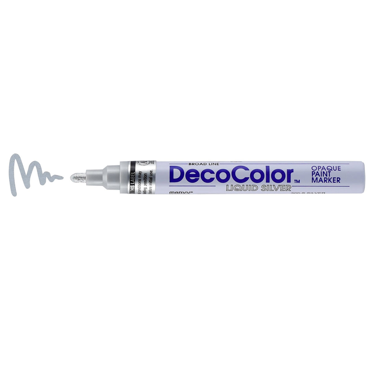 DECOCOLOR PAINT MARKER BROAD POINT SILVER