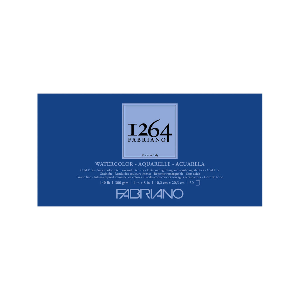 FABRIANO 1264 WATERCOLOR PAD 4&quot;x8&quot;