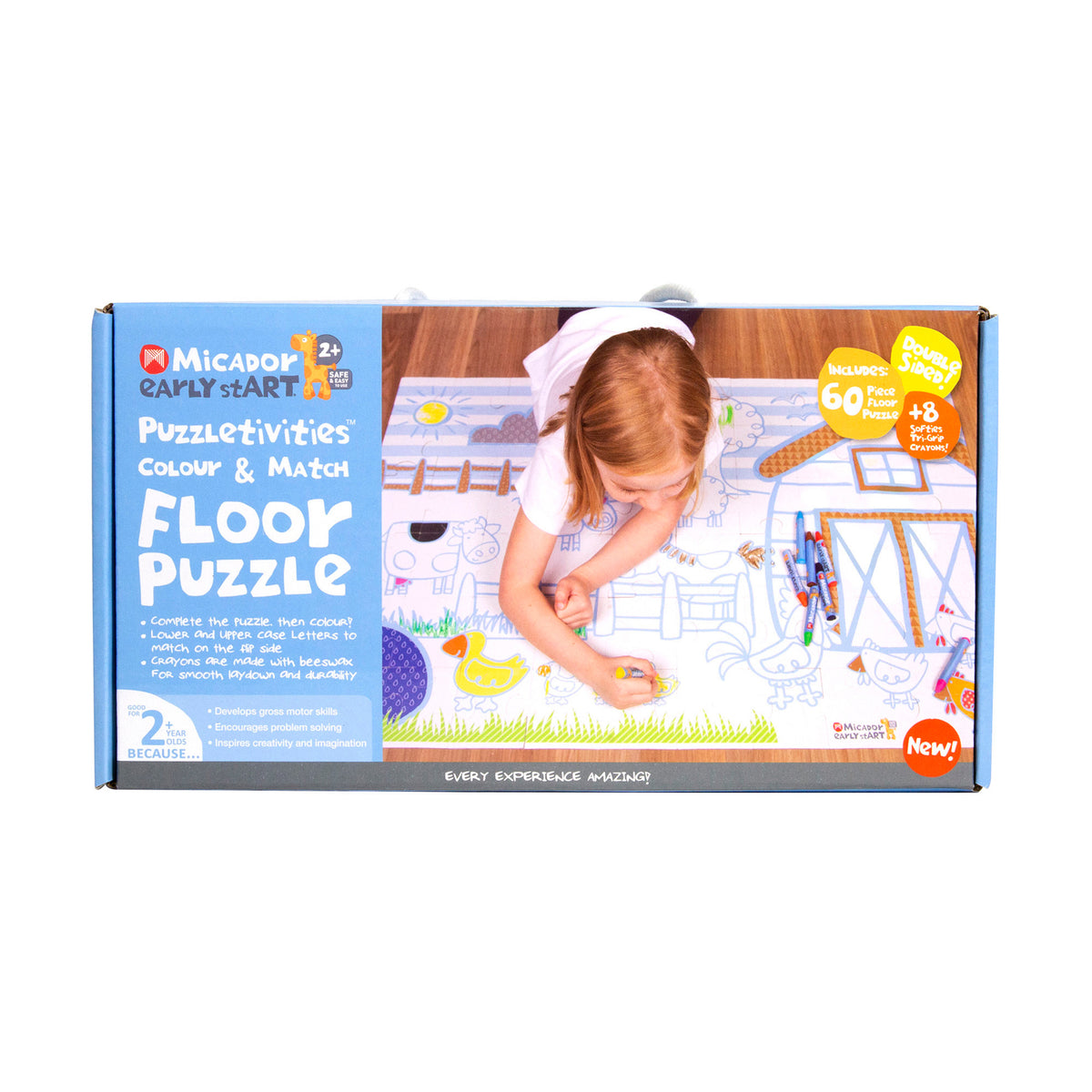 EARLY START 60-PIECE FLOOR PUZZLE COLORING PACK