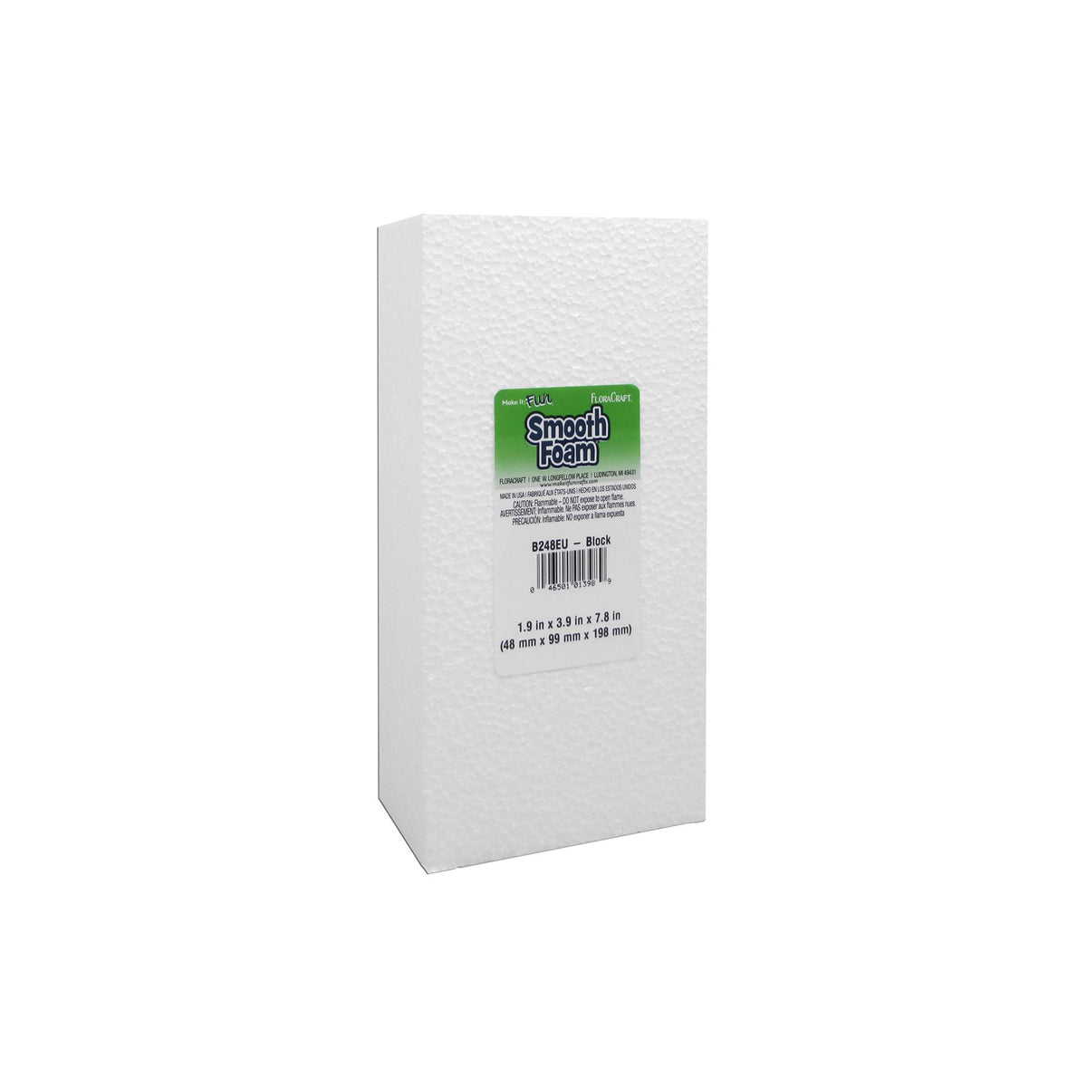 SMOOTH FOAM BLOCK WHITE 2&quot;x4&quot;x8&quot;