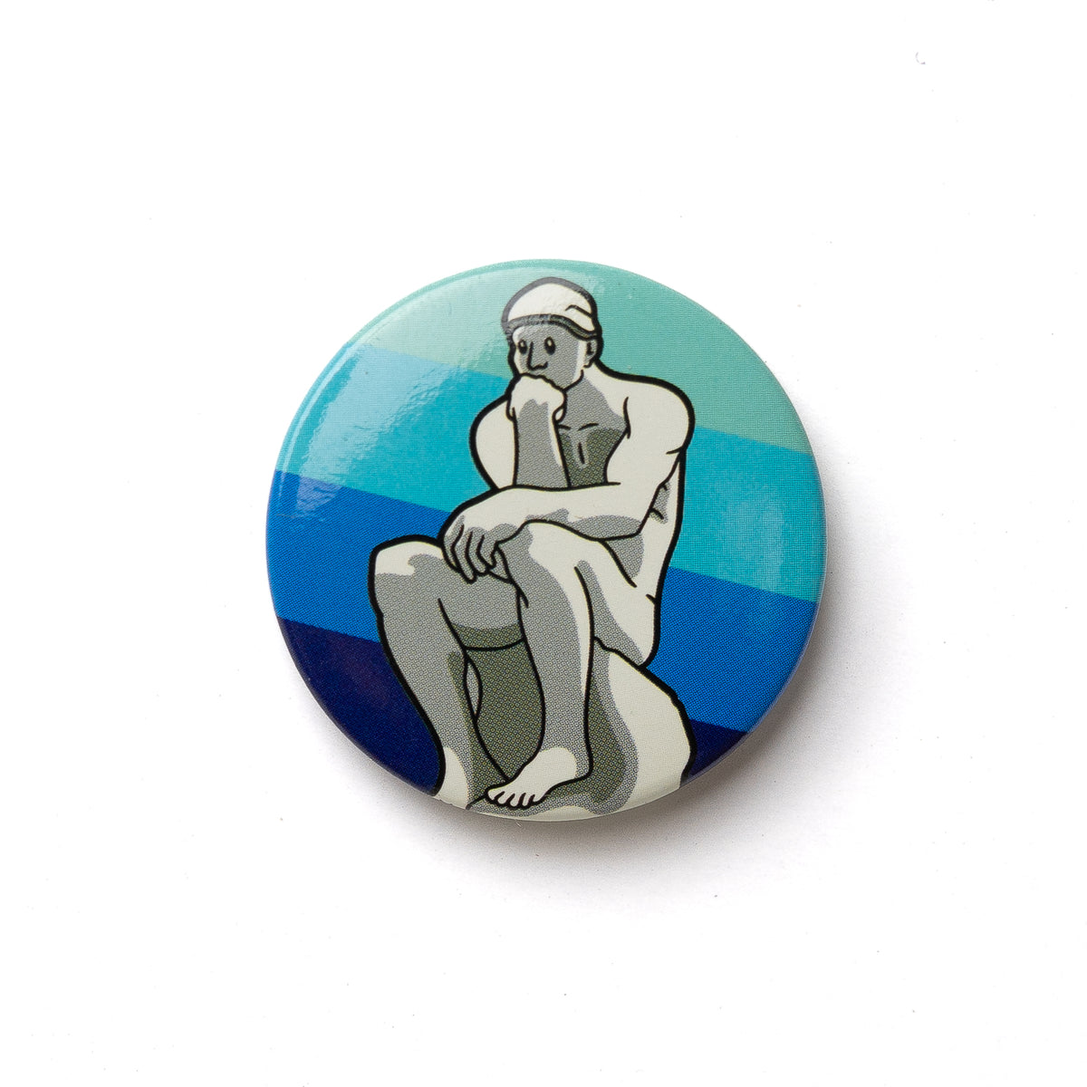 ART HISTORY BUTTON PIN - RODIN&#39;S THINKER