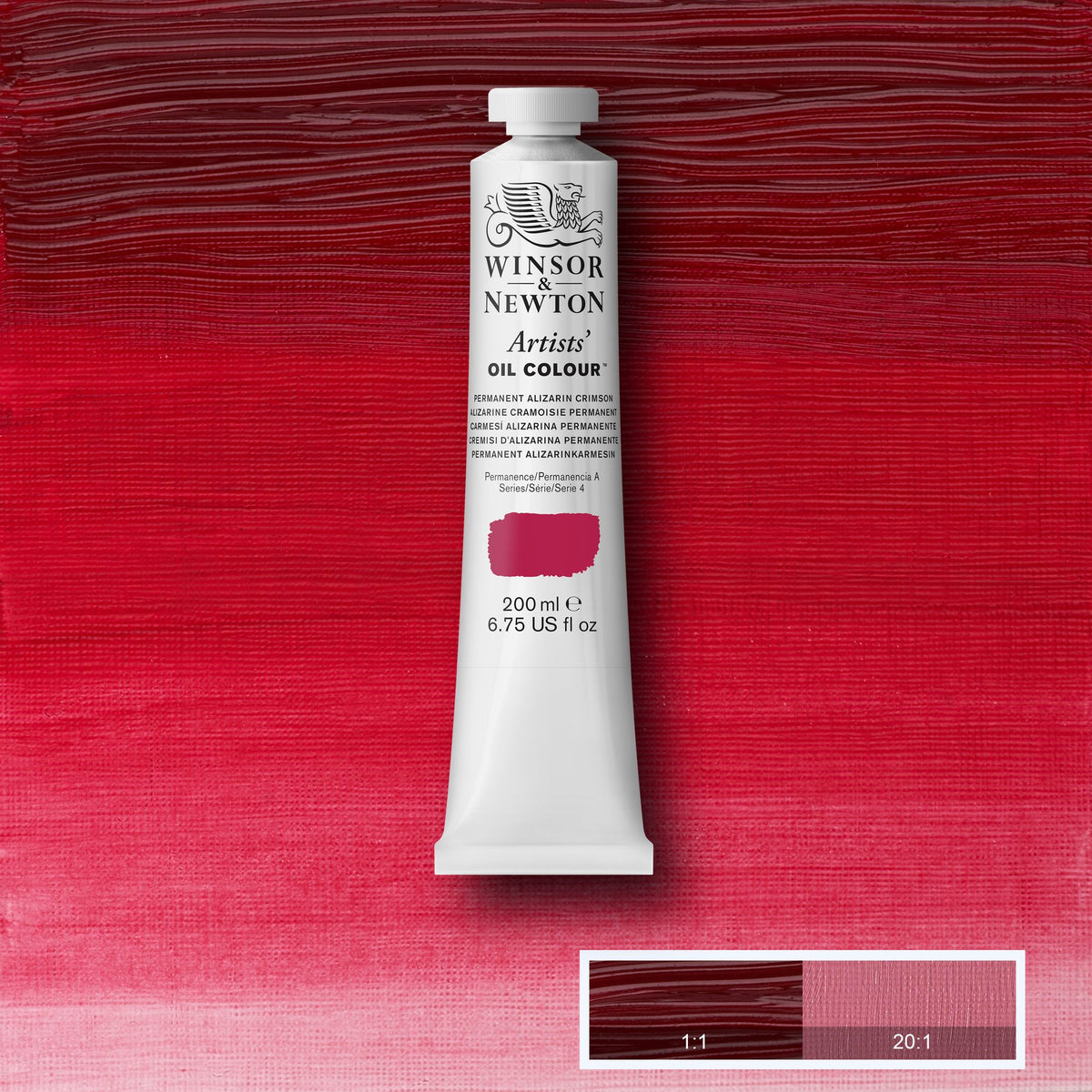 W&amp;N ARTISTS&#39; OIL COLOR PERMANENT ALIZARIN CRIMSON 200ml