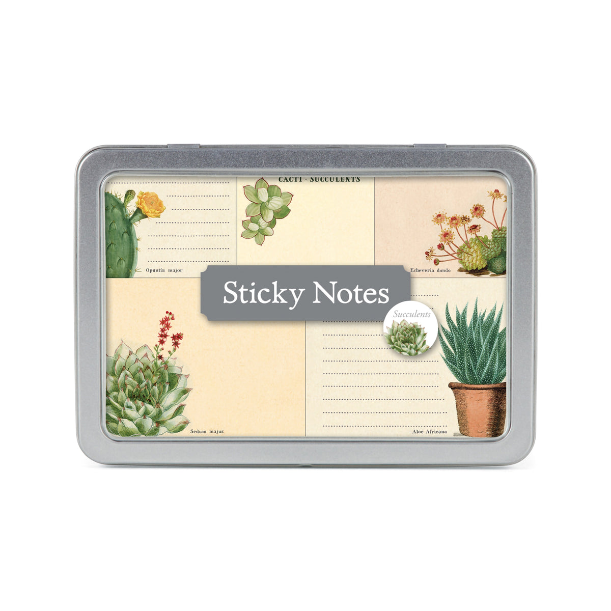 VINTAGE STICKY NOTES SUCCULENTS