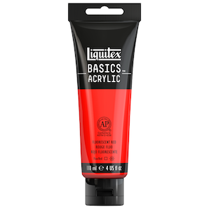 BASICS 4oz TUBE FLUORESCENT RED