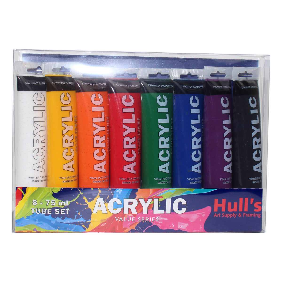 HULLS ACRYLIC 75ml TUBE SET/8