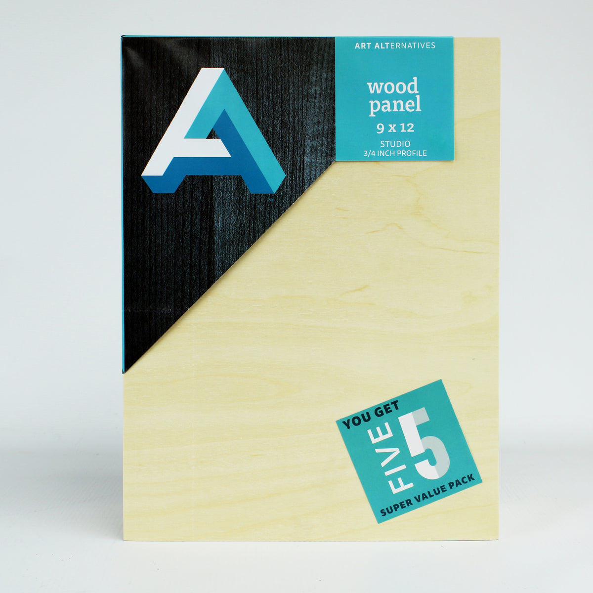 WOOD PANEL STUDIO SUPER VALUE 5-PACK 9&quot;x12&quot;
