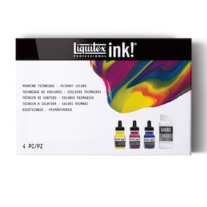 LIQUITEX INK EXPLORE POURING PRIMARY COLOR SET