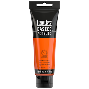 BASICS 4oz TUBE VIVID RED ORANGE