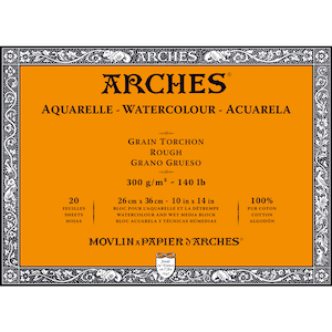 ARCHES BLOCK 140lb ROUGH PRESS 10&#39;&#39;x14&#39;&#39;