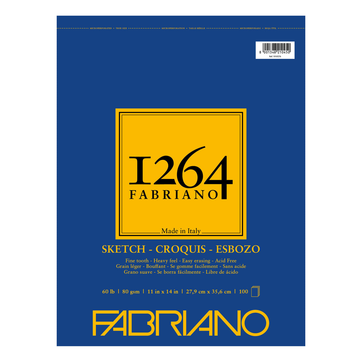 FABRIANO 1264 SKETCH PAD WIREBOUND 11&quot;x14&quot;