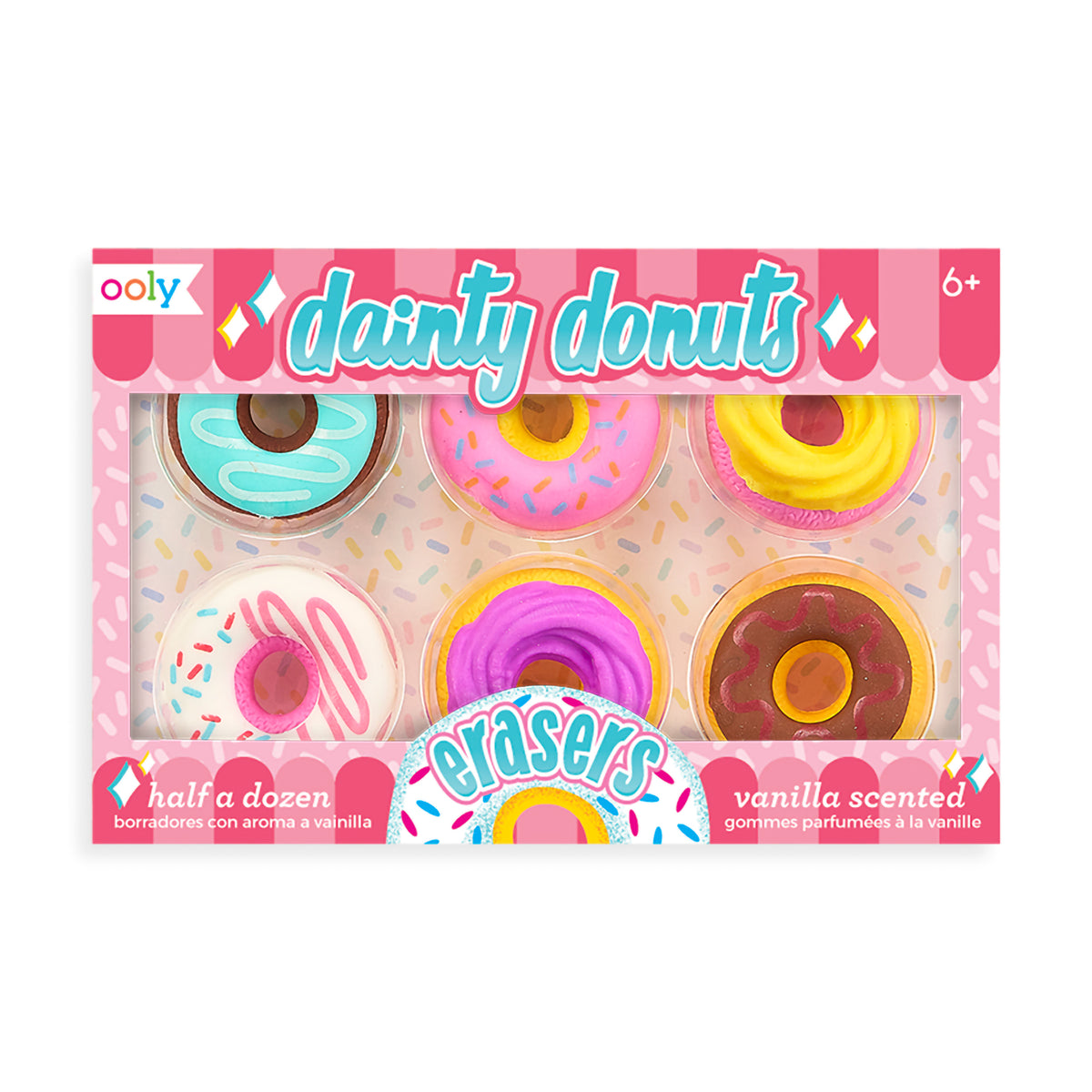 ERASERS SCENTED DAINTY DONUT SET/6