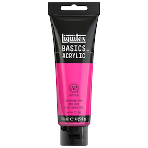 BASICS 4oz TUBE FLUORESCENT PINK