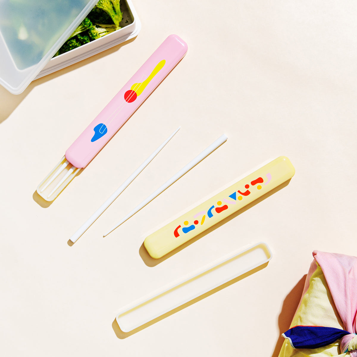 CHOPSTICKS &amp; CASE PINK