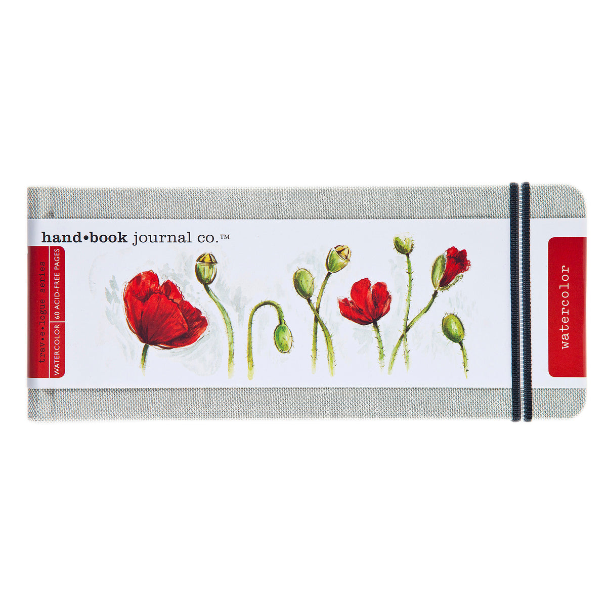 WATERCOLOR LINEN JOURNAL POCKET PANORAMA 3.5X8.25