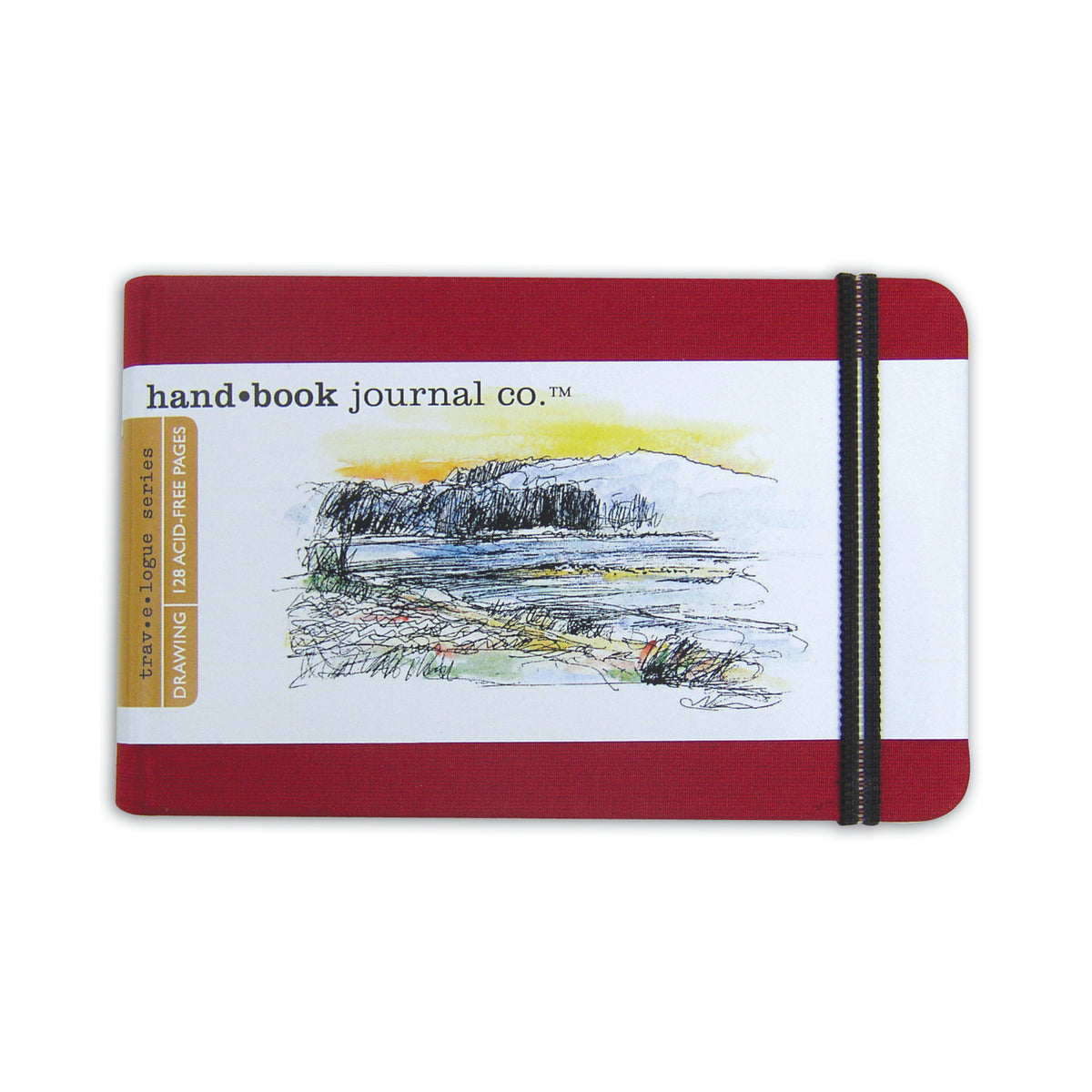 TRAVELOGUE JOURNAL LANDSCAPE 5.5X8.25 RED