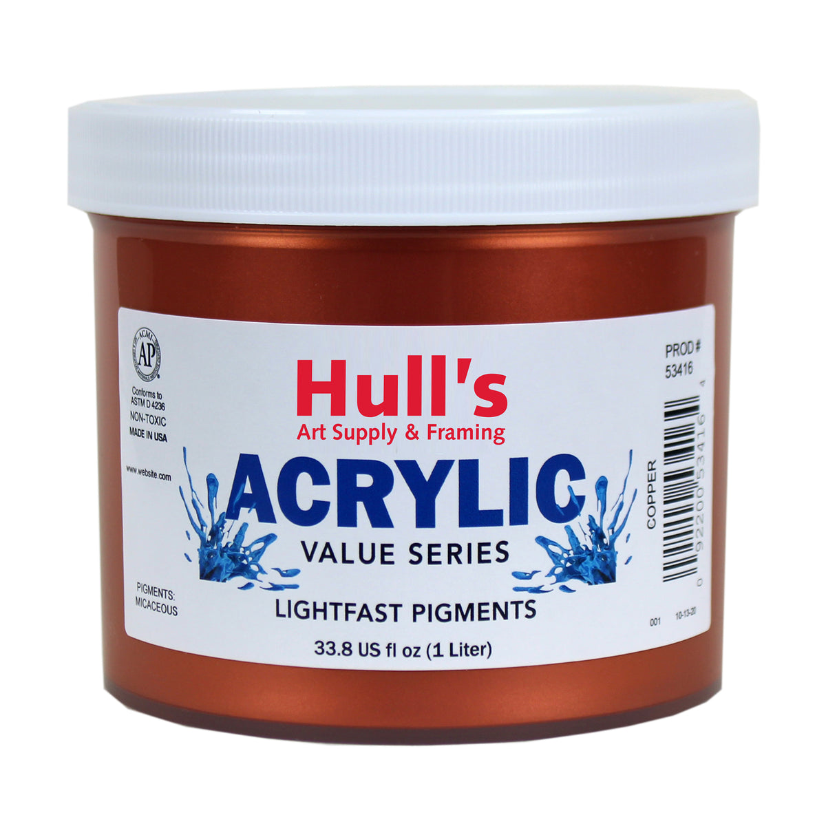HULLS ACRYLIC 32oz JAR COPPER