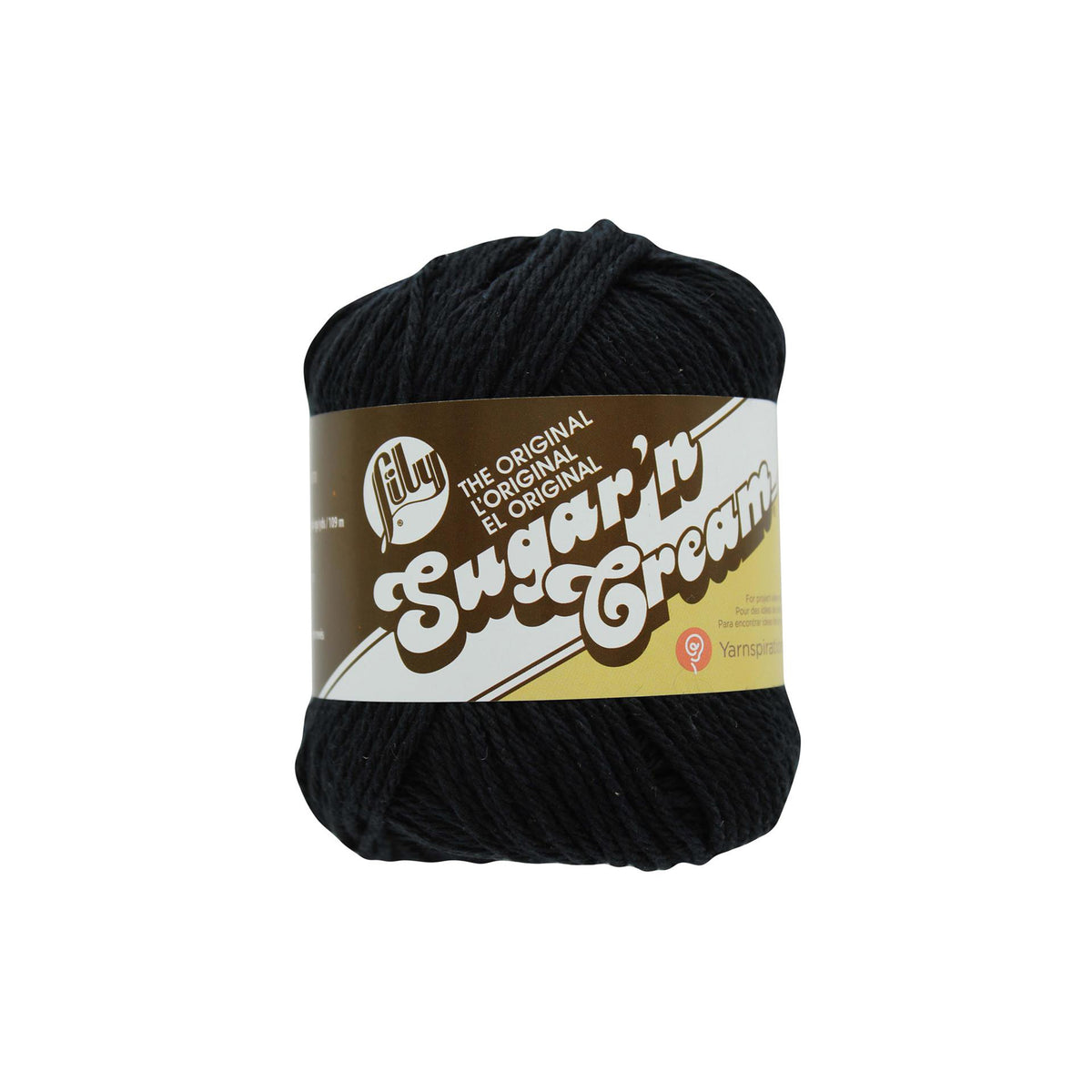 SUGAR N&#39; CREAM YARN 2.5&quot;oz BLACK