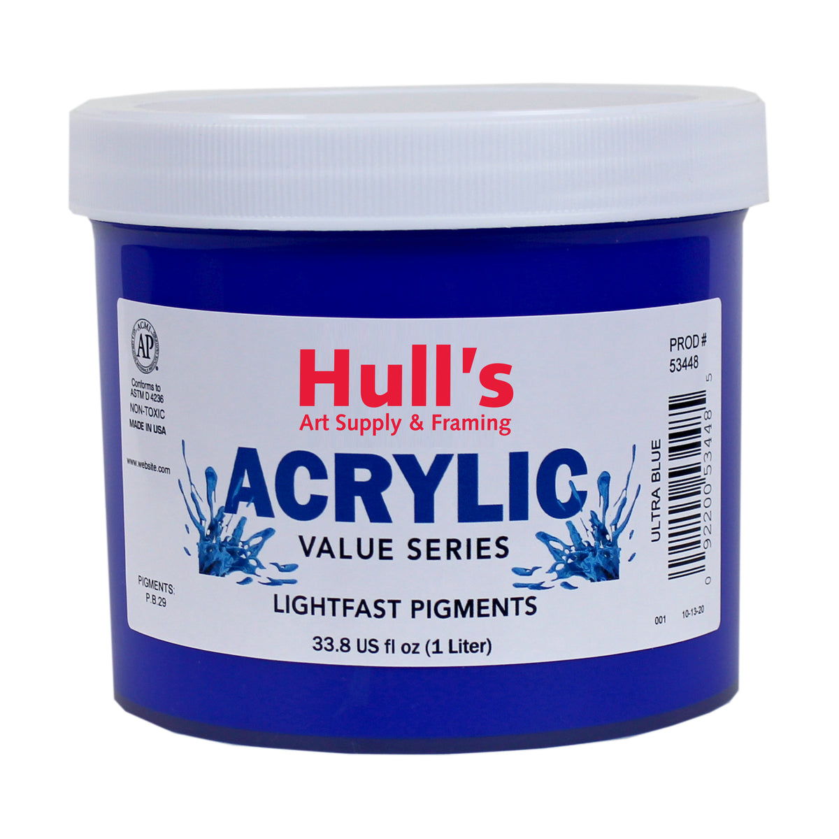 HULLS ACRYLIC 32oz JAR ULTRA BLUE