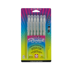 GELLY ROLL STARDUST CLEAR SET/6