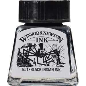 DRAWING INK 14ml BLACK INDIAN