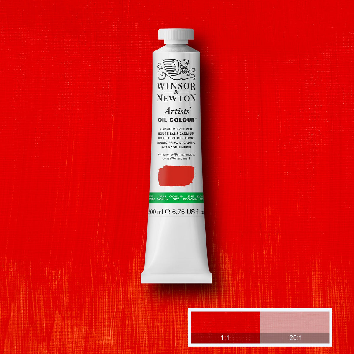 W&amp;N ARTISTS&#39; OIL COLOR CADMIUM-FREE RED 200ml