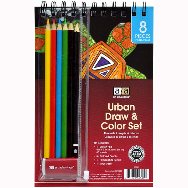 AA 6X9 URBAN DRAW &amp; COLOR SET