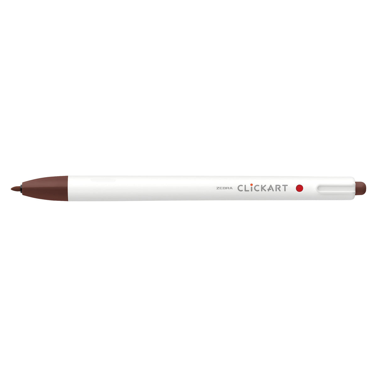 CLICKART RETRACTABLE MARKER PEN 0.6mm DARK BROWN