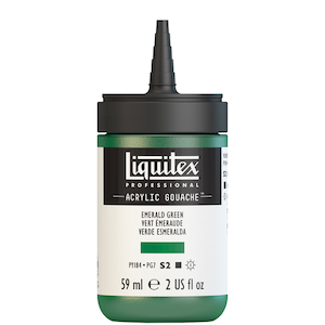 LIQUITEX ACRYLIC GOUACHE 59ml JAR EMERALD GREEN
