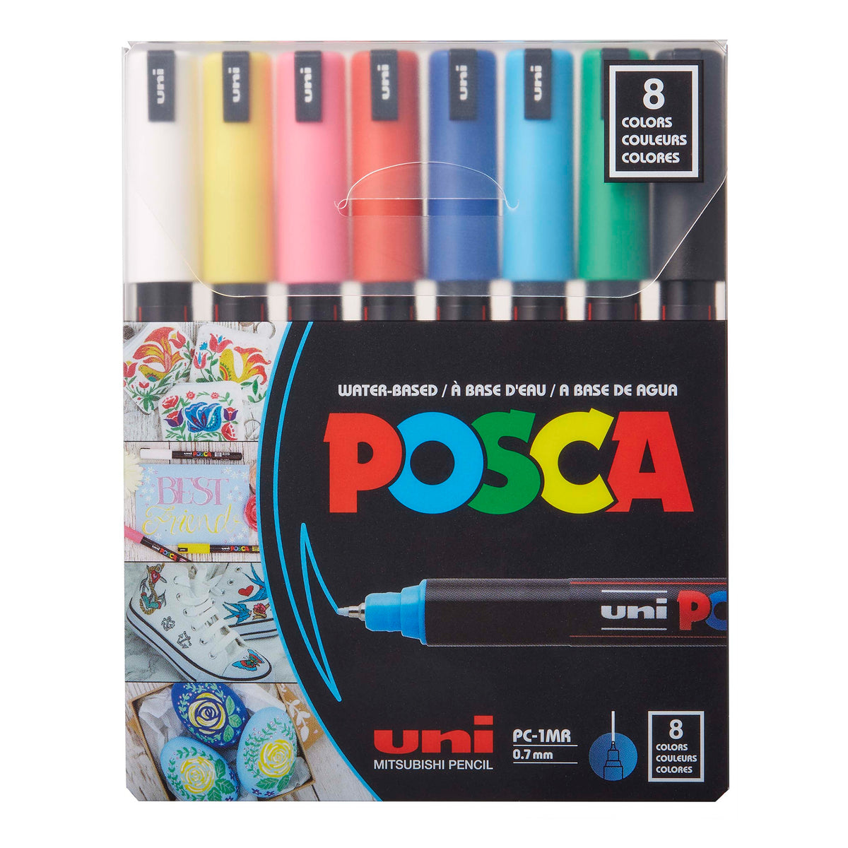 POSCA PAINT MARKER PC-1MR ULTRA FINE BASIC SET/8