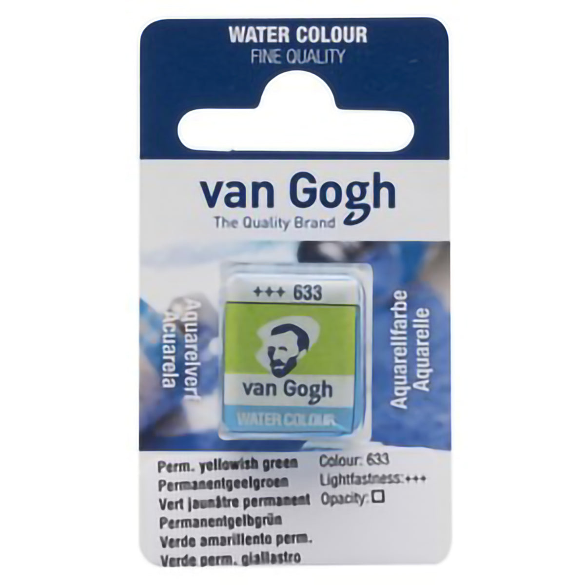 VAN GOGH WATERCOLOUR HALF PAN PERMANENT YELLOWISH GREEN