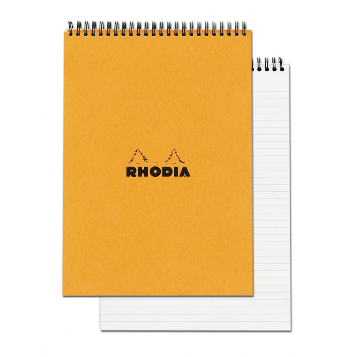 RHODIA ORANGE WIRE LINED PAD 8.25x11.75