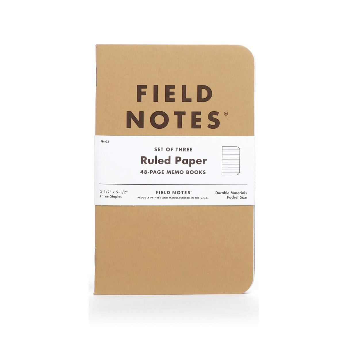 FN ORIGINAL KRAFT RULED 3PK