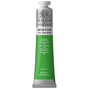 WINTON OIL COLOR 200ml PERMANENT GREEN LIGHT