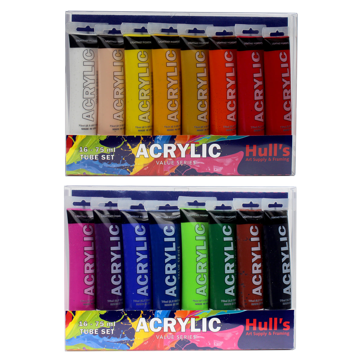 HULLS ACRYLIC 75ml TUBE SET/16