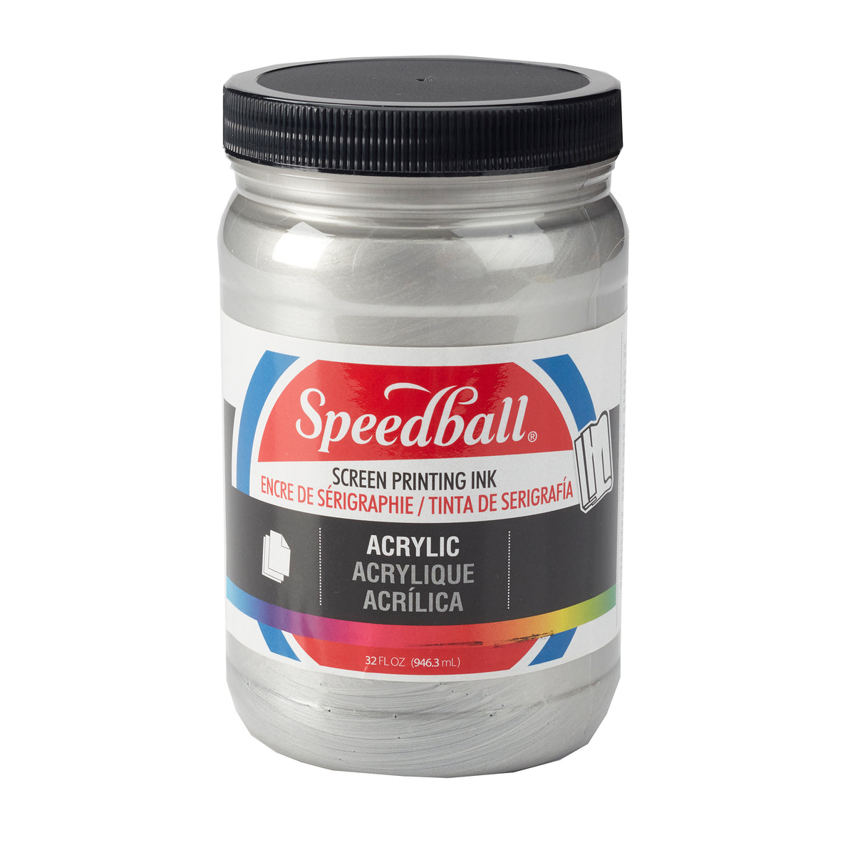 ACRYLIC SCREEN PRINTING INK 32oz SILVER