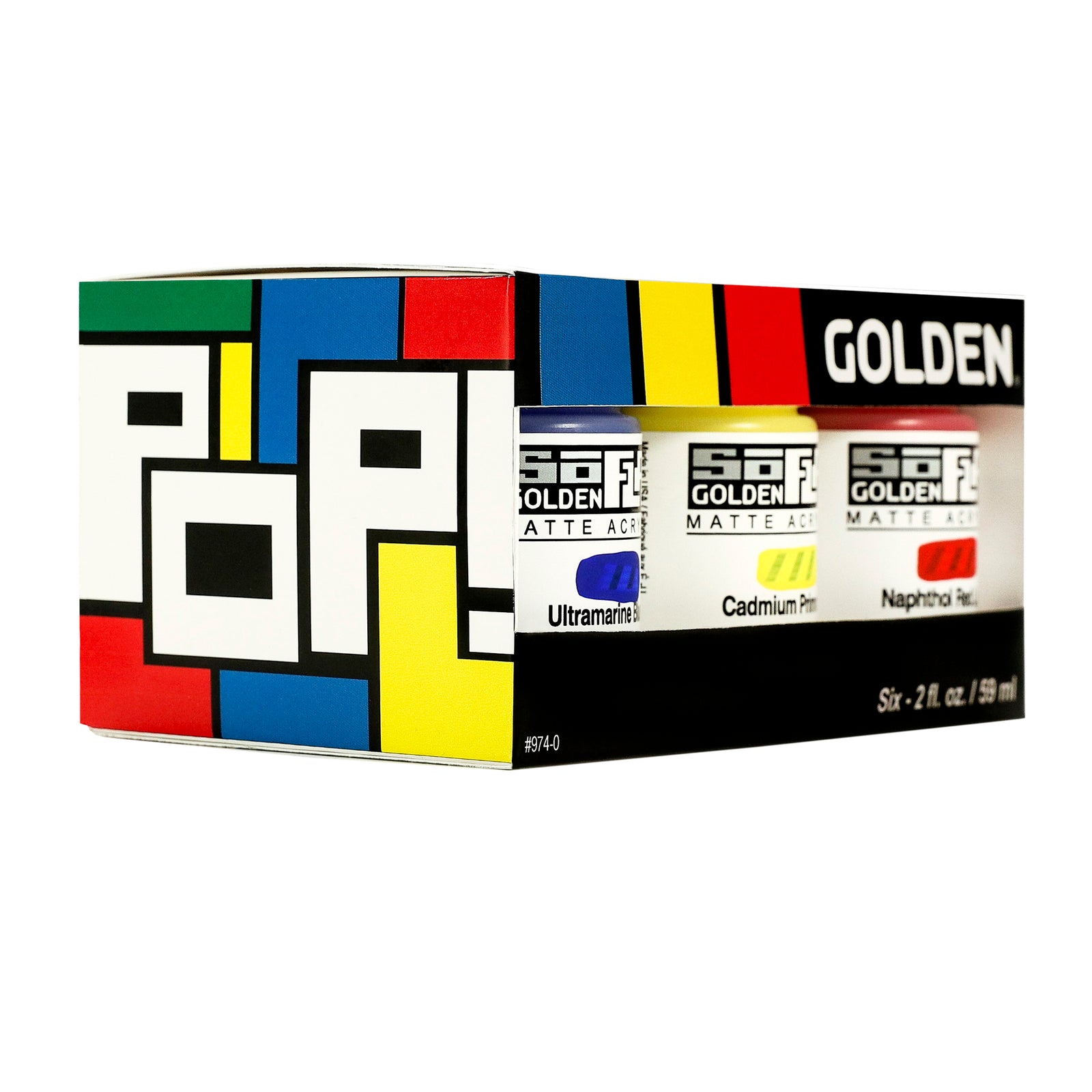 SOFLAT MATTE ACRYLIC 2oz POP SET/6