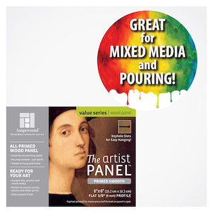 ARTIST PANEL PRIMED SMOOTH 3/8&#39;&#39; FLAT 6X6
