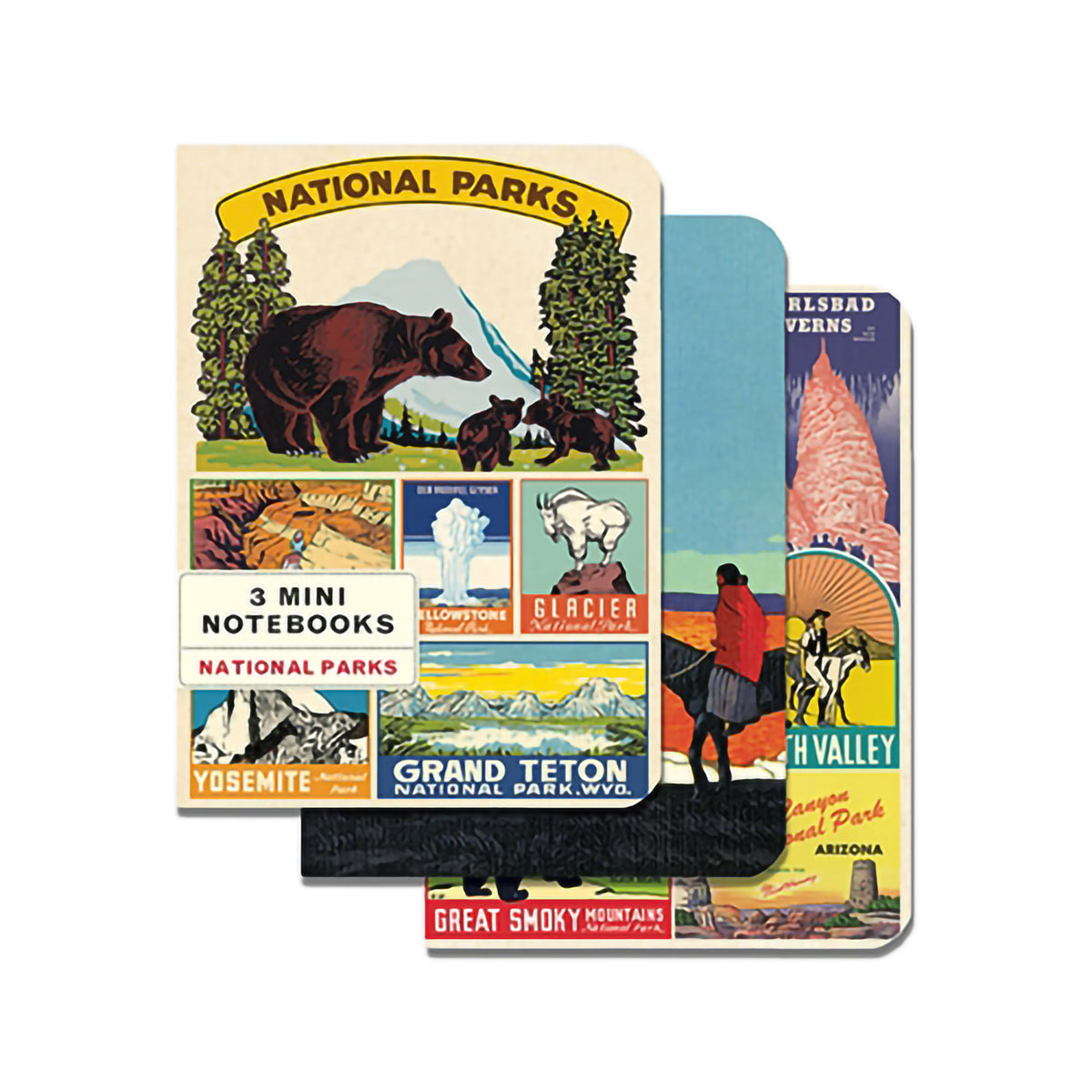 MINI NOTEBOOKS NATIONAL PARKS SET/3