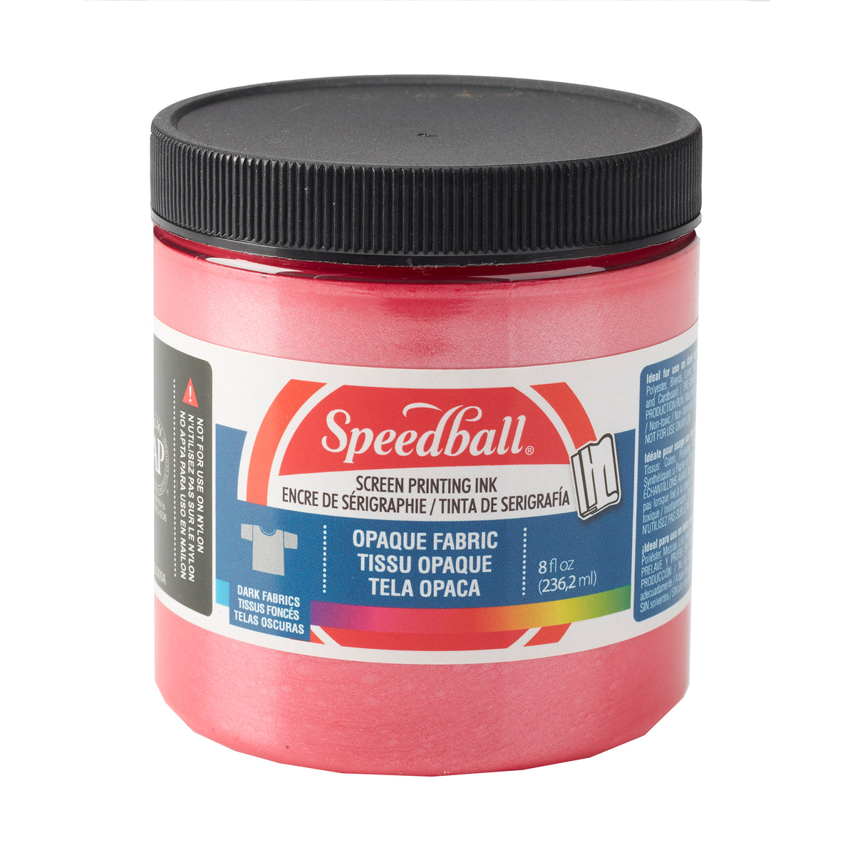 OPAQUE FABRIC SCREEN PRINTING INK 8oz RASPBERRY