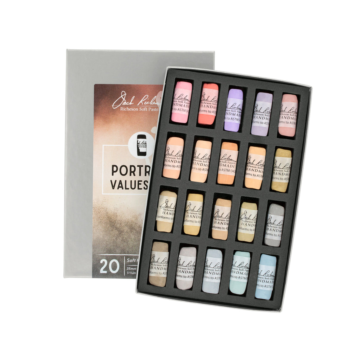 HANDROLLED SOFT PASTEL SET/20 PORTRAIT V6-8